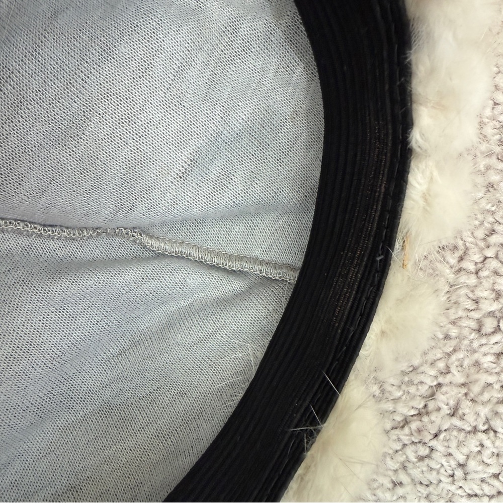 VINTAGE 50s 60s SAPPHIRE MINK fur beanie HAT - Picture 6 of 7